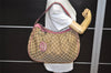 Authentic GUCCI Sukey Shoulder Tote Bag GG Canvas Leather 232955 Brown 0746K