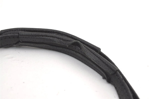 Authentic JIMMY CHOO Vintage Star Studs Leather Shoulder Tote Bag Black 0747K