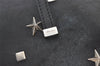 Authentic JIMMY CHOO Vintage Star Studs Leather Shoulder Tote Bag Black 0747K