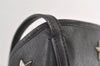 Authentic JIMMY CHOO Vintage Star Studs Leather Shoulder Tote Bag Black 0747K