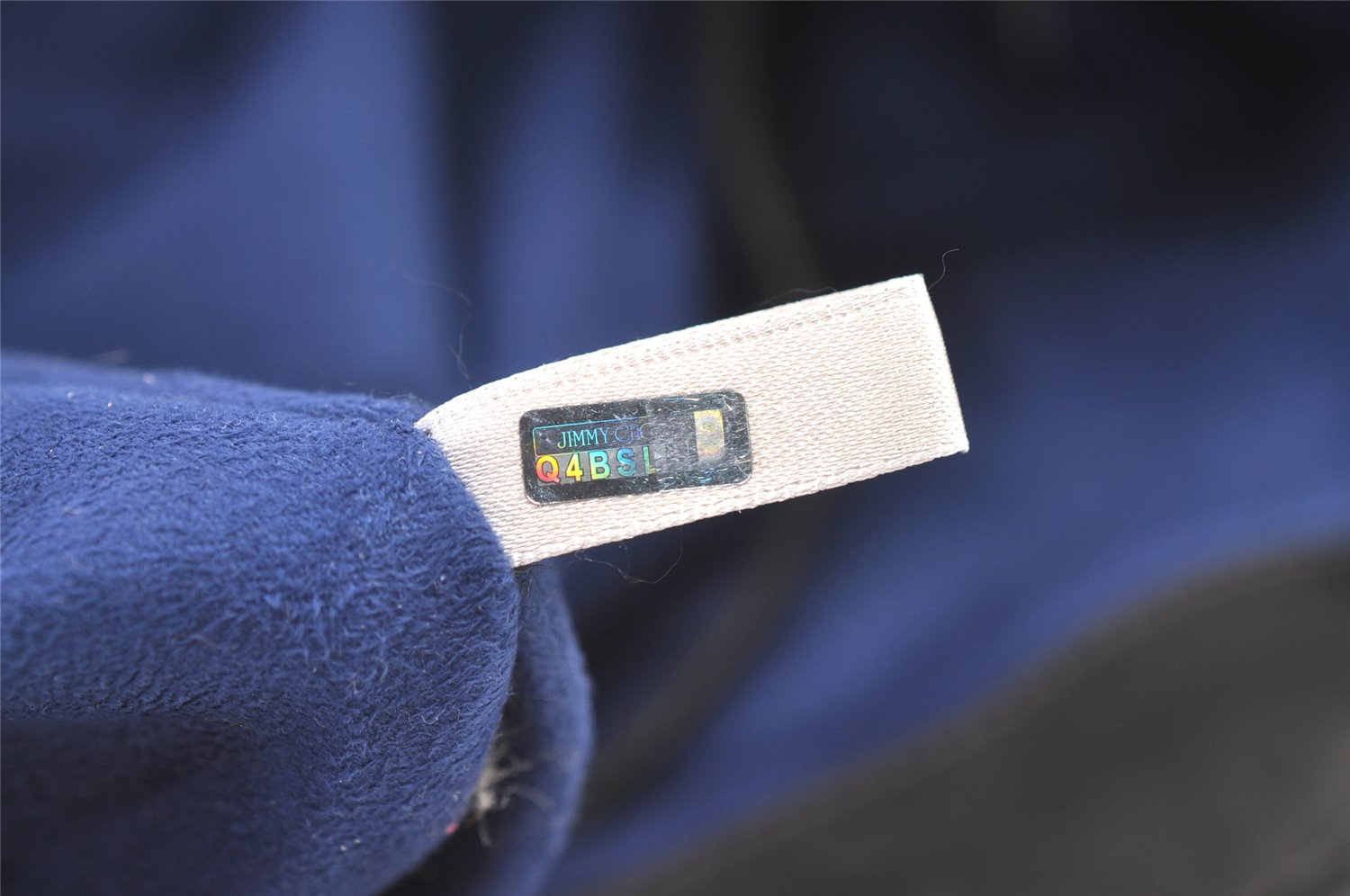 Authentic JIMMY CHOO Vintage Star Studs Leather Shoulder Tote Bag Black 0747K