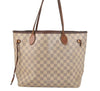 Authentic Louis Vuitton Damier Azur Neverfull MM Tote Bag N51107 LV 0748J