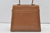 Authentic Salvatore Ferragamo Gancini Leather 2Way Shoulder Hand Bag Brown 0748K