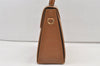 Authentic Salvatore Ferragamo Gancini Leather 2Way Shoulder Hand Bag Brown 0748K