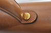 Authentic Salvatore Ferragamo Gancini Leather 2Way Shoulder Hand Bag Brown 0748K