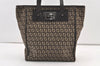 Authentic FENDI Zucchino Shoulder Tote Bag Canvas Leather Brown 0750K