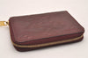 Authentic Louis Vuitton Vernis Zippy Coin Purse Wallet Wine Red M91534 Box 0751J