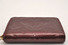 Authentic Louis Vuitton Vernis Zippy Coin Purse Wallet Wine Red M91534 Box 0751J