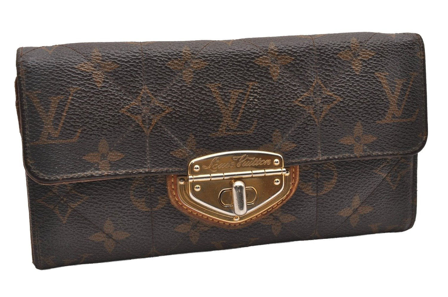 Auth Louis Vuitton Monogram Etoile Portefeuille Sarah Wallet M66556 LV 0752J