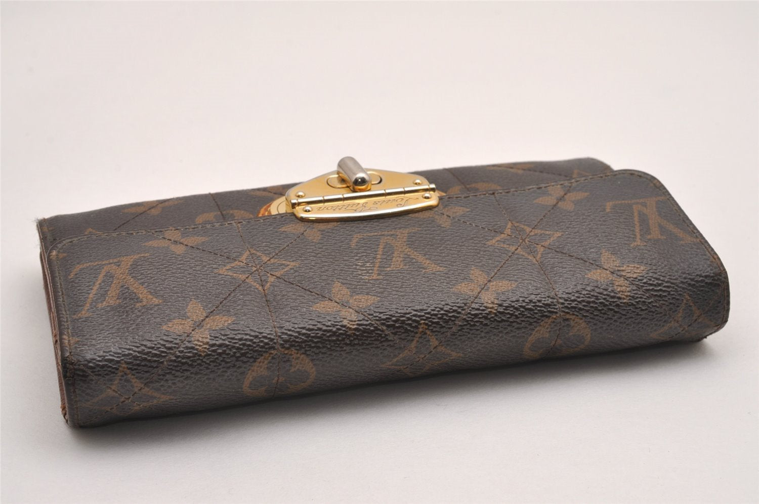 Auth Louis Vuitton Monogram Etoile Portefeuille Sarah Wallet M66556 LV 0752J