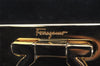 Authentic Salvatore Ferragamo Gancini Leather 2Way Shoulder Hand Bag Black 0752K