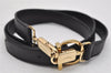 Authentic Salvatore Ferragamo Gancini Leather 2Way Shoulder Hand Bag Black 0752K