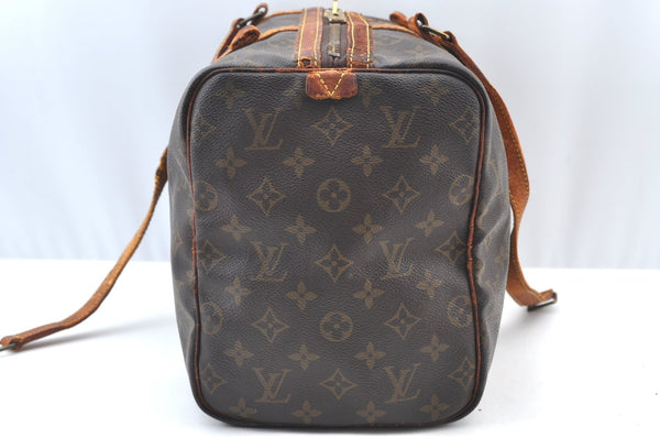 Authentic Louis Vuitton Monogram Sac Souple 35 Hand Boston Bag M41626 Junk 0755H
