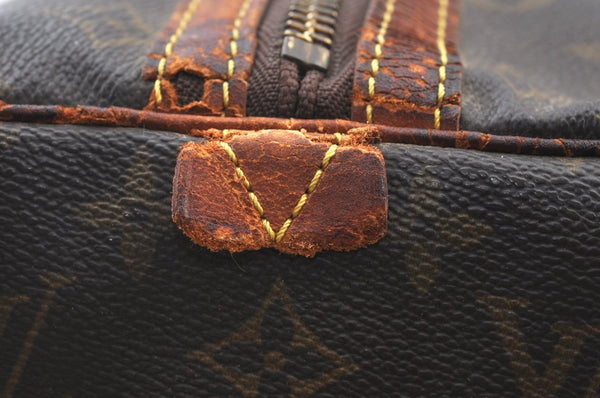 Authentic Louis Vuitton Monogram Sac Souple 35 Hand Boston Bag M41626 Junk 0755H