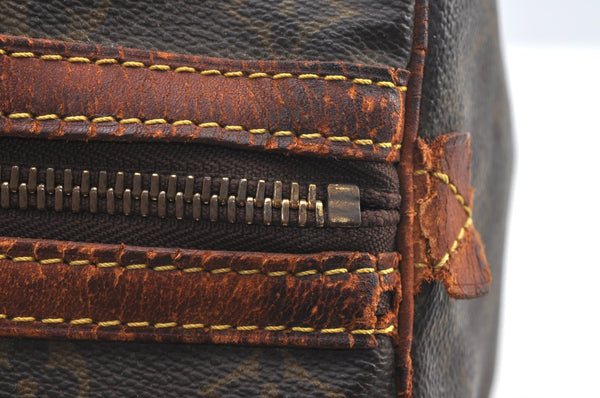 Authentic Louis Vuitton Monogram Sac Souple 35 Hand Boston Bag M41626 Junk 0755H