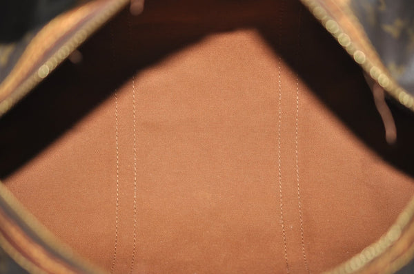 Authentic Louis Vuitton Monogram Sac Souple 35 Hand Boston Bag M41626 Junk 0755H