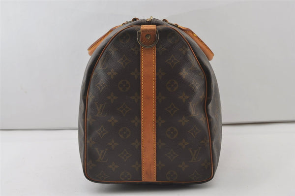 Authentic Louis Vuitton Monogram Keepall Bandouliere 50 M41416 Boston Bag 0755J