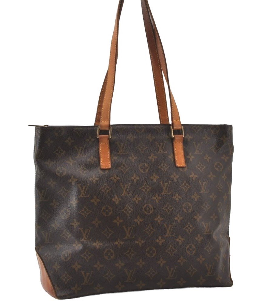 Authentic Louis Vuitton Monogram Cabas Mezzo Shoulder Tote Bag M51151 LV 0756J