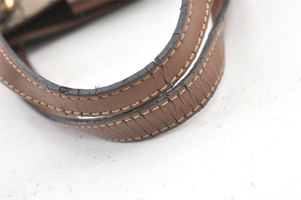 Authentic GUCCI Vintage 2Way Shoulder Tote Bag GG PVC Leather 453705 Brown 0756K