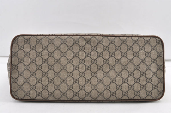 Authentic GUCCI Vintage 2Way Shoulder Tote Bag GG PVC Leather 453705 Brown 0756K