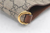 Authentic GUCCI Vintage 2Way Shoulder Tote Bag GG PVC Leather 453705 Brown 0756K