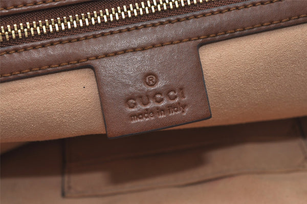 Authentic GUCCI Vintage 2Way Shoulder Tote Bag GG PVC Leather 453705 Brown 0756K