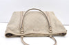 Authentic GUCCI Guccissima Shoulder Tote Bag GG Leather 197953 White 0757K