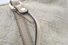 Authentic GUCCI Guccissima Shoulder Tote Bag GG Leather 197953 White 0757K