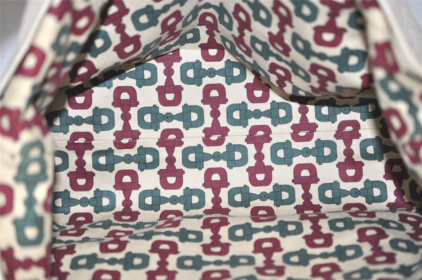 Authentic GUCCI Guccissima Shoulder Tote Bag GG Leather 197953 White 0757K