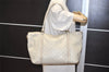 Authentic GUCCI Guccissima Shoulder Tote Bag GG Leather 197953 White 0757K