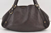 Authentic GUCCI Guccissima Abbey Shoulder Tote Bag GG Leather 130736 Brown 0758K