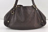 Authentic GUCCI Guccissima Abbey Shoulder Tote Bag GG Leather 130736 Brown 0758K