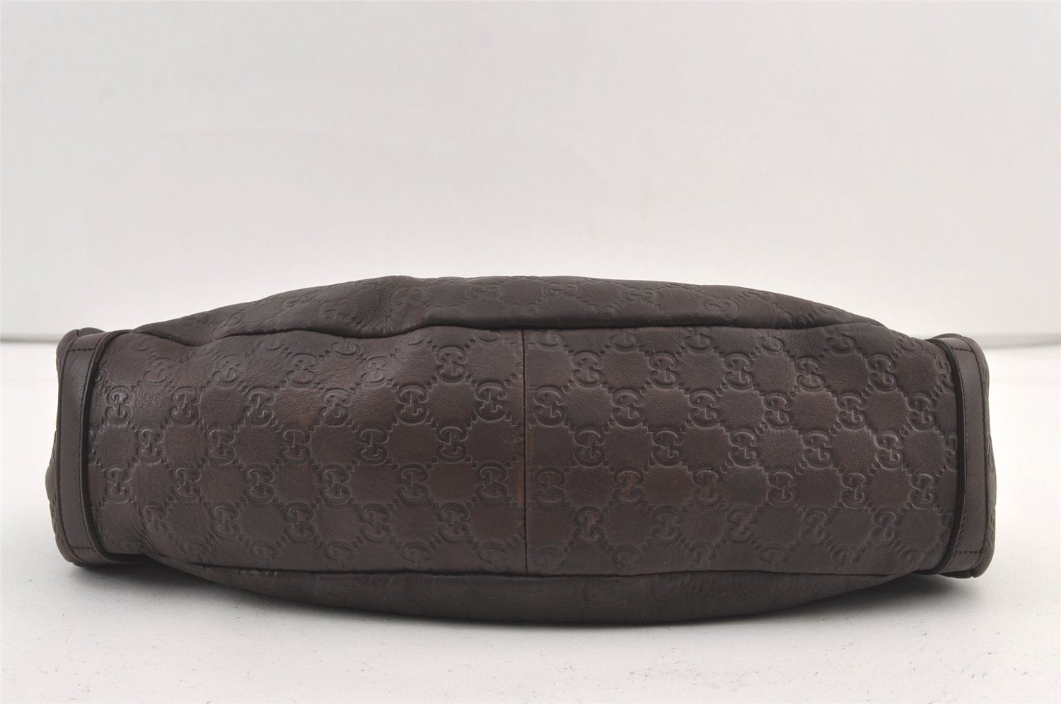 Authentic GUCCI Guccissima Abbey Shoulder Tote Bag GG Leather 130736 Brown 0758K