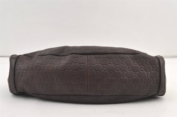 Authentic GUCCI Guccissima Abbey Shoulder Tote Bag GG Leather 130736 Brown 0758K