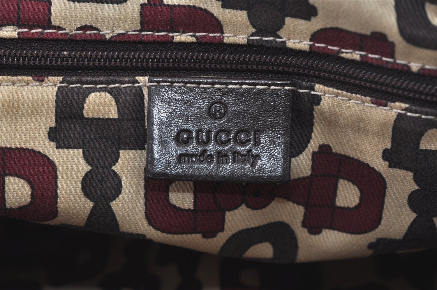 Authentic GUCCI Guccissima Abbey Shoulder Tote Bag GG Leather 130736 Brown 0758K