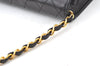 Authentic CHANEL Lamb Skin Matelasse Chain Shoulder Bag Black CC Junk 0759I