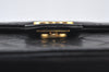 Authentic CHANEL Lamb Skin Matelasse Chain Shoulder Bag Black CC Junk 0759I