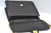 Authentic CHANEL Lamb Skin Matelasse Chain Shoulder Bag Black CC Junk 0759I