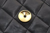 Authentic CHANEL Lamb Skin Matelasse Chain Shoulder Bag Black CC Junk 0759I