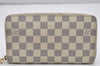 Authentic Louis Vuitton Damier Azur Zippy Organizer Long Wallet N60012 LV 0759K