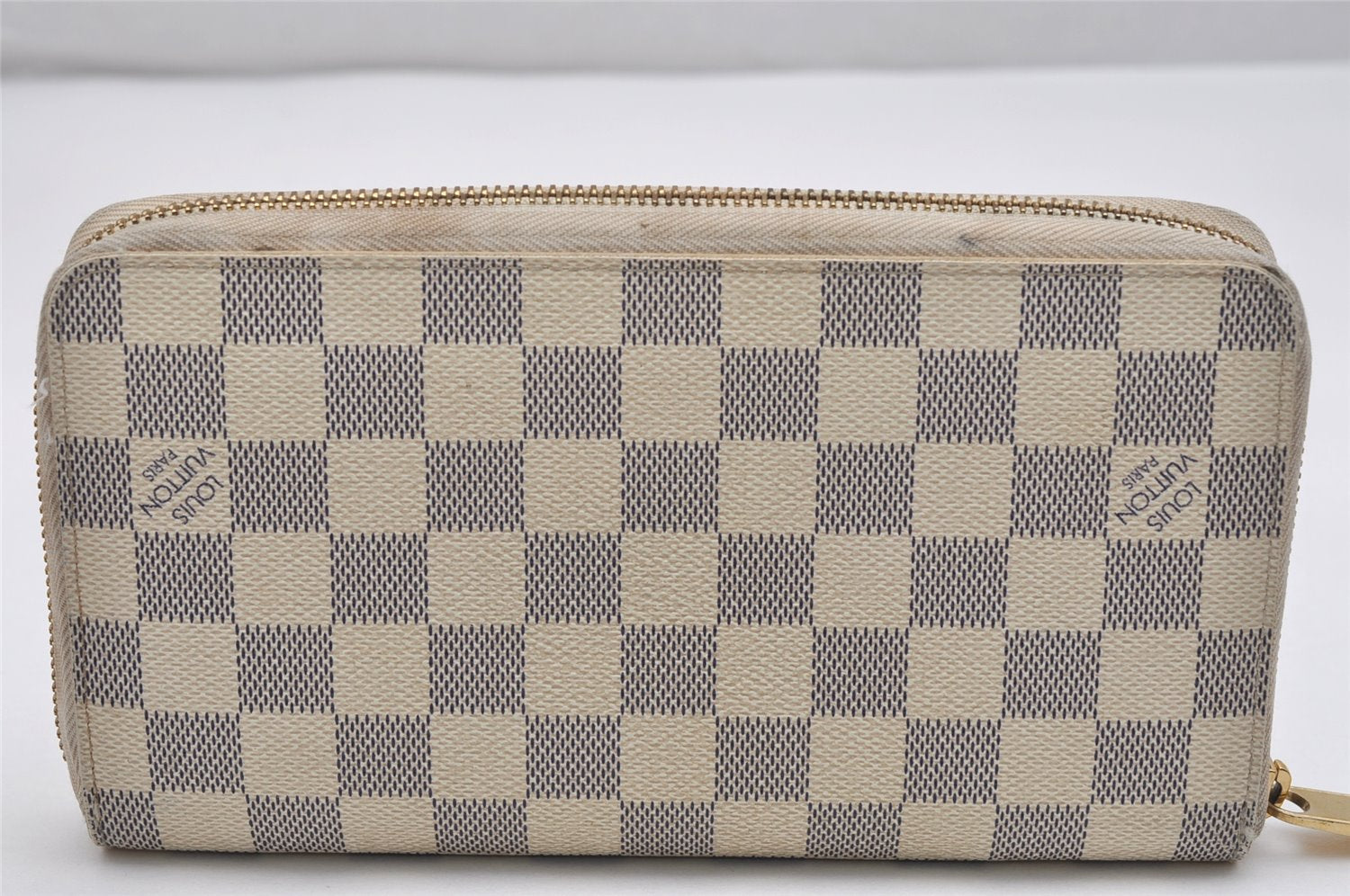 Authentic Louis Vuitton Damier Azur Zippy Organizer Long Wallet N60012 LV 0759K