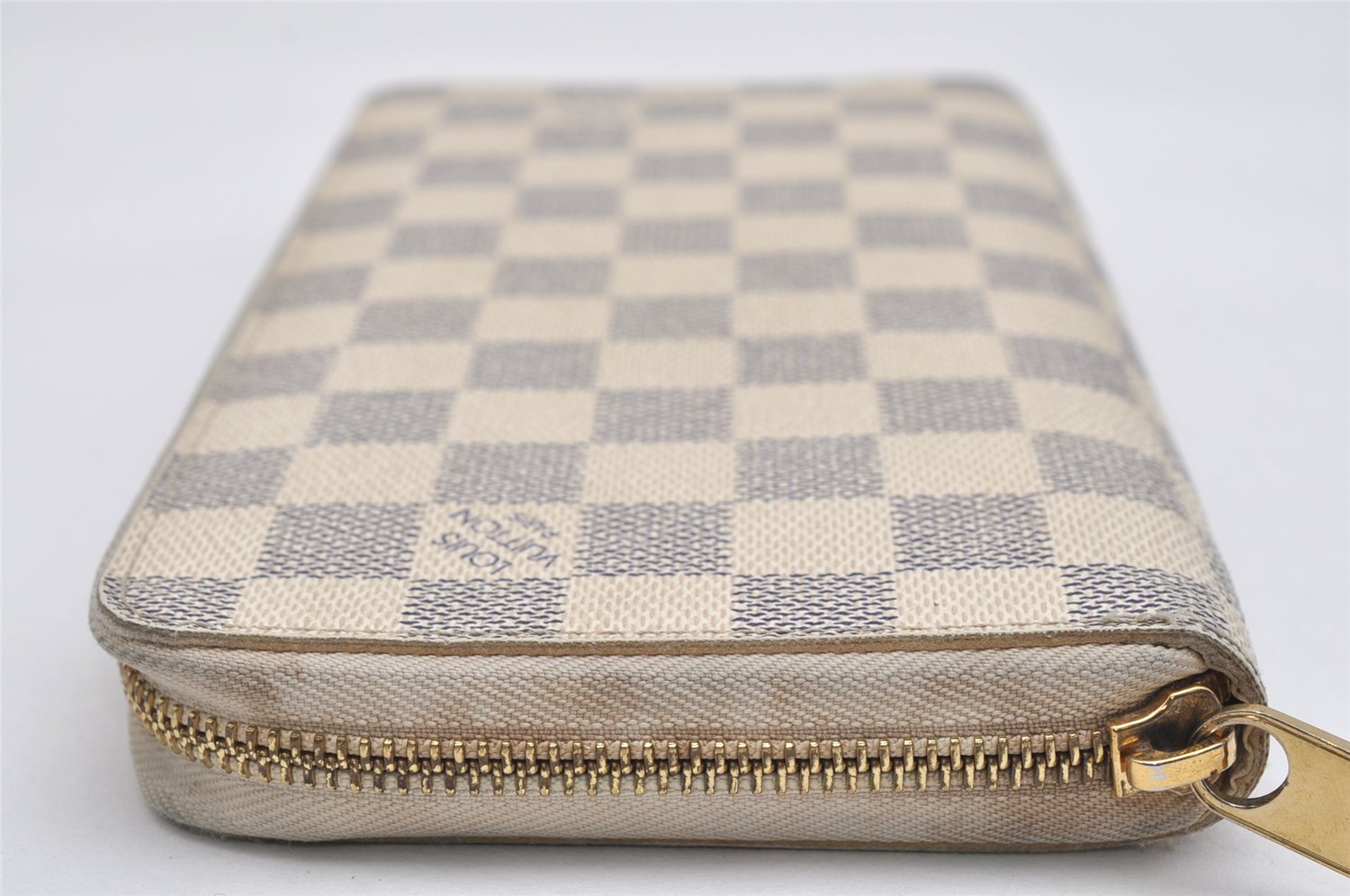 Authentic Louis Vuitton Damier Azur Zippy Organizer Long Wallet N60012 LV 0759K