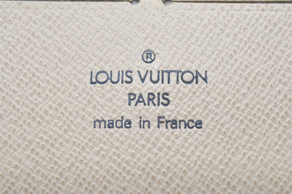 Authentic Louis Vuitton Damier Azur Zippy Organizer Long Wallet N60012 LV 0759K