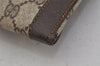 Authentic GUCCI Web Sherry Line Clutch Hand Bag GG PVC Leather Brown Junk 0760J