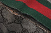 Authentic GUCCI Web Sherry Line Clutch Hand Bag GG PVC Leather Brown Junk 0760J