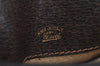 Authentic GUCCI Web Sherry Line Clutch Hand Bag GG PVC Leather Brown Junk 0760J