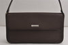 Authentic BURBERRY Vintage Leather Shoulder Hand Bag Purse Brown 0760K