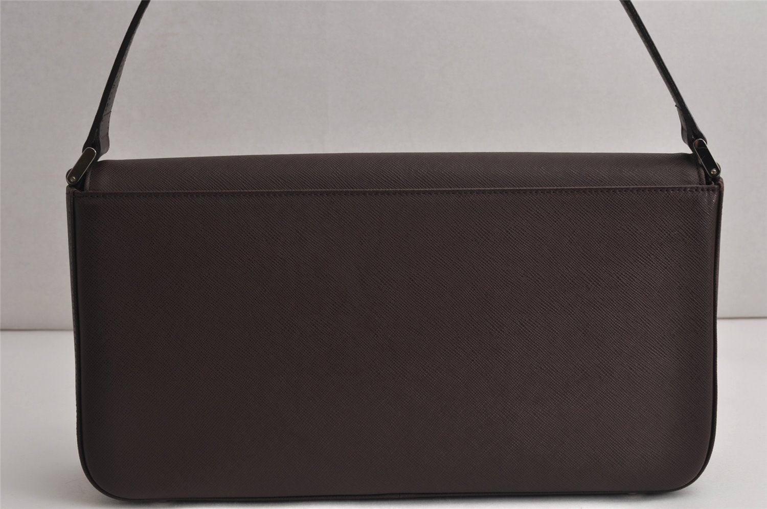 Authentic BURBERRY Vintage Leather Shoulder Hand Bag Purse Brown 0760K