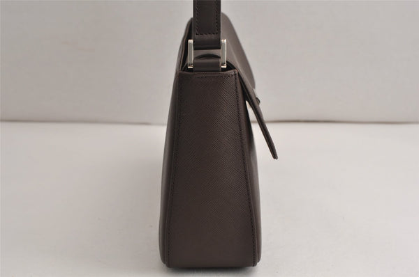 Authentic BURBERRY Vintage Leather Shoulder Hand Bag Purse Brown 0760K