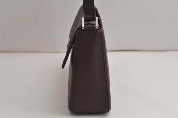 Authentic BURBERRY Vintage Leather Shoulder Hand Bag Purse Brown 0760K